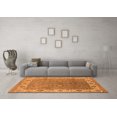 thumbnail image 3 of Ahgly Company Indoor Round Oriental Orange Industrial Area Rugs, 3' Round, 3 of 4