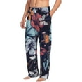 thumbnail image 2 of Balery Men'S Flowers Ad Butterflies Pants,Sleepwear Pants,Pajama Pants,Pj Bottoms Drawstring And Pockets-Medium, 2 of 9