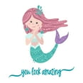 thumbnail image 2 of You Look Amzing Vibes Seahorse Sea Shells Statfish Princess Fish Starfish Queen Sweet Dreams Bedtime Unicorn Lovely Dear Dream Holiday Gift Decorating Bedroom Wall Decal Sticker - Size: 36 In X 40 In, 2 of 5