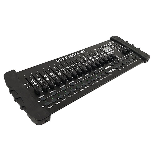 SHEHDS 192 DMX Controlador de DJ Pantalla LCD Controlador DMX Equipo de DJ Controlador de luz de escenario para luces de DJ, luces par, luces de cabeza móvil, pubs, clubes nocturnos, discotecas