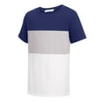 thumbnail image 7 of Arshiner Boys 2 Piece Summer Outfits Navy & Grey Colorblock Top and Shorts Set 9-10 Years, 7 of 7