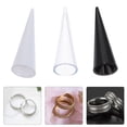 thumbnail image 3 of MasteelfCA 12pcs Acrylic Jewelry Ring Display Holder Retail Store Cone Shape Ring Display Stands, 3 of 8
