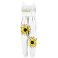 thumbnail image 5 of NAISIBABY Girls Suspenders Jumpsuit, Sleeveless Fashion Printed Summer Romper White 5T, 5 of 5