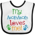 thumbnail image 3 of Inktastic Mommom Loves Me Childs Boys or Girls Baby Bib, 3 of 4