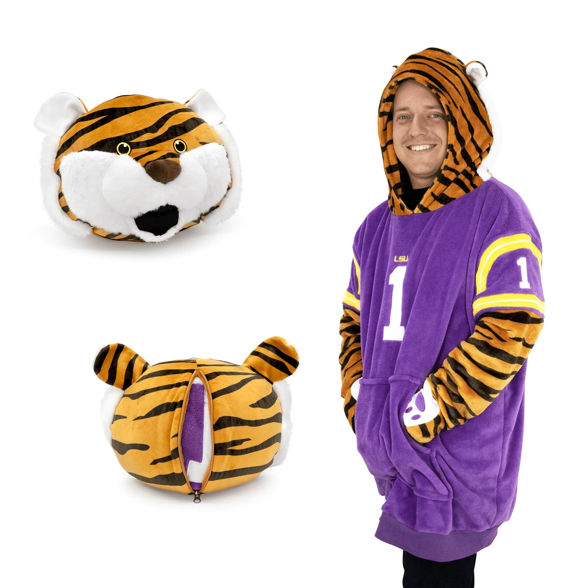 Plushible NCAA Minnesota Golden Gophers Wearable Blanket Hoodie and Goldy  Mascot Pillow