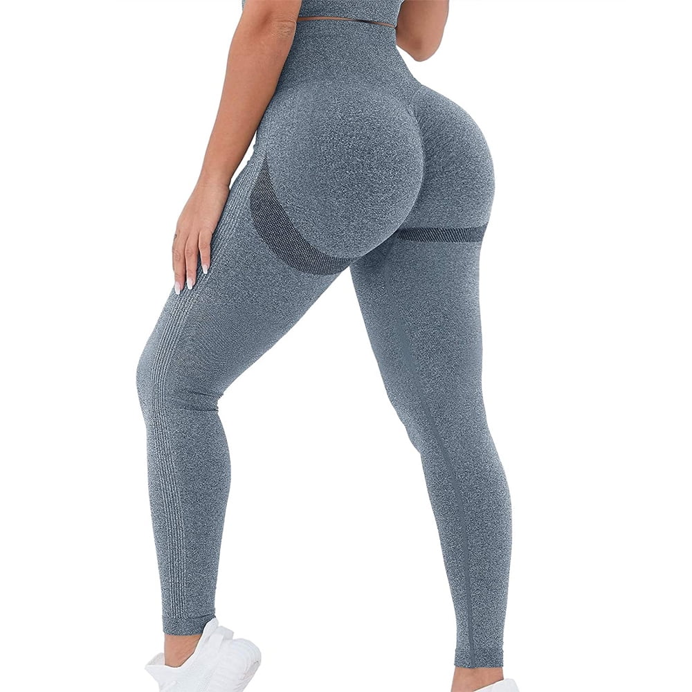 Ilfioreemio Women Scrunch Butt Lifting Seamless Leggings Booty High Waisted  Push Up Fitness Workout Yoga Pants 