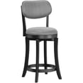 thumbnail image 1 of Hillsdale Sloan 26" Wood Transitional Counter Stool in Black/Gray, 1 of 3