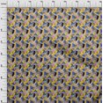 thumbnail image 3 of oneOone Georgette Viscose Yellow Fabric Dot|Triangle & Monster Cartoon Sewing Craft Projects Fabric Prints By Yard 42 Inch Wide, 3 of 4