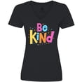 thumbnail image 3 of Inktastic Be Kind Inspirational Quote in Color Women's V-Neck T-Shirt, 3 of 5