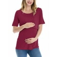 thumbnail image 3 of Women's Maternity Nursing Tops Clothes Breastfeeding T-Shirts 3-Pack, 3 of 8