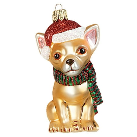 Chihuahua Wearing Santa Hat Polish Glass Christmas Ornament Dog Tree Chihuahua Wearing Santa Hat Polish Glass Christmas Ornament Dog Tree Decoration - Walmart.com - Chihuahua Wearing Santa Hat Polish Glass Christmas Ornament Dog Tree