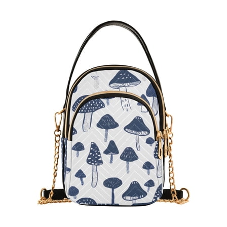joogoo Women Boho Mushrooms Chain Crossbody Bags Shoulder Handbag Phone Purse