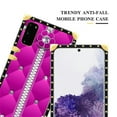 thumbnail image 5 of FKBRCL4U Compatible with Samsung Galaxy S20 Case, Glitter Pink Sofa Leather Zip Crystal Luxury Golden Decoration for Girl Women Soft TPU Shockproof Protective Hard PC Back, 5 of 7