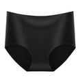 thumbnail image 2 of HongQid Womens High Waisted Seamless Underwear Stretch No Show Tummy Control Panties Hipster Full Coverage Briefs Black XL, 2 of 6