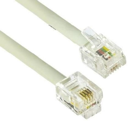 The Best 50 FT Feet RJ11 4C Modular Telephone Extension Phone Cord Cable Line Wire (Best Business Phone Line Deals)