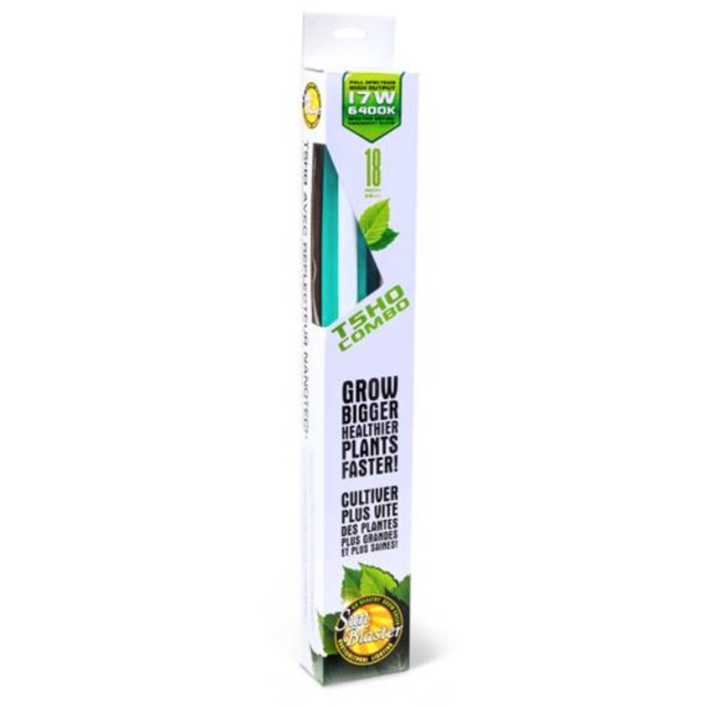 SunBlaster T5HO 17W 6400K Lumière de Croissance Hydroponique avec Réflecteur NanoTech