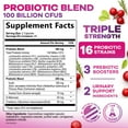 thumbnail image 3 of Probiotics for Women 100 Billion CFU Per Serving, 16 Unique Strains, Prebiotics Cranberry & Lactobacillus, PH Balance, Digestive & Gut Health, Vaginal & Immune Support Women's Probiotic, 120 Capsules, 3 of 10