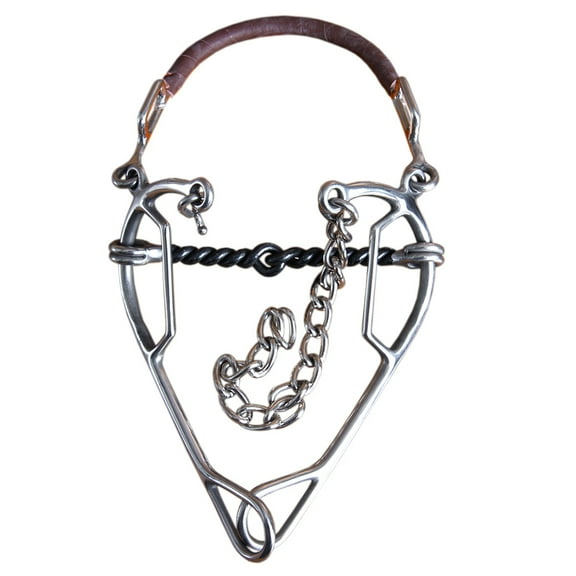 Hilason Western Horse 5" Twisted Wire Mouth Stainless Steel Hackamore Gag Bit