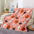 thumbnail image 6 of Halloween Throw Blanket - Soft Plush Bat Pumpkin Cat Blanket - Cozy Flannel White Halloween Decoration for Party Sofa Bed Living Room,51*59Inch, 6 of 9