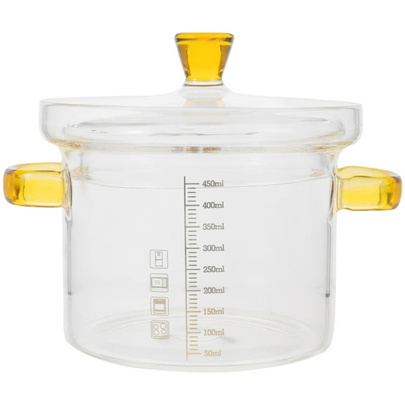 RENACLIPY Glass Soup Pot Wsteer Clear Design Steaming Holding Food Refrigerator Oven Safe Family Use