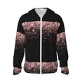 thumbnail image 1 of Balery Rose Gold Glitter1 Sudadera ligera de manga larga con capucha y protección solar UPF 50+ para hombre y mujer, ideal para pesca y running-Small, 1 of 7