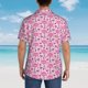thumbnail image 4 of Fotbe Cool Flamingos Camisa Hawaiana para Hombre Unisex – Camisa Casual de Verano con Botones de Manga Corta de Algodón y Lino,X-Large, 4 of 7