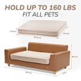 thumbnail image 3 of dCee Sofá cama de lujo para perros, sofá de cuero de lujo de 42 pulgadas para perros grandes, cojín de terciopelo lavable, marco de madera resistente, diseño antideslizante, soporte para articulacione, 3 of 5