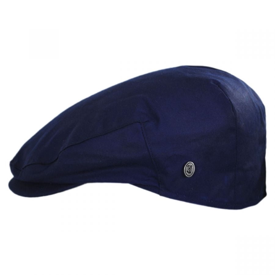 British Millerain Wax Cotton Ivy Cap - XL - Navy Blue