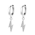 thumbnail image 1 of 1 Pair Diamond-studded Thunderstreak Ear Clips Delicate Stylish Street Eardrop, 1 of 4