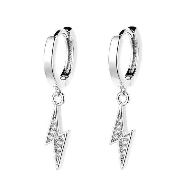 1 Pair Diamond-studded Thunderstreak Ear Clips Delicate Stylish Street Eardrop