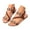 Khaki, variant on Mepaouo Women's Flat Sandals Ankle Strap Open Toe Summer Beach Shoes Braided Slingback Dress Sandals