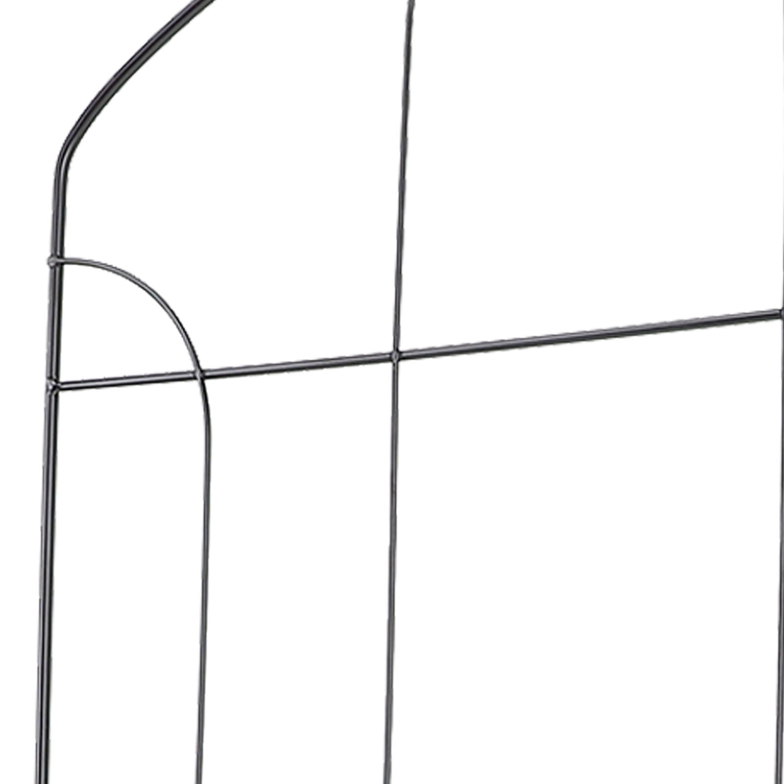 Rupoun Decorative Garden Fence Arched Border Iron Metal Wire Panel Dog Animal Rabbits Barrier Ground Stakes for Flower Bed Edging Outdoors (17.3 inches / 44 cm)