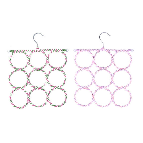 CATIEBYE Stainless Steel Scarf Hanger for Women, Practical Household Organizer, 2pcs, Space-Saving Closet Accessory