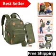 thumbnail image 2 of Large Capacity Green Baby Backpack with Multi-functional Pockets for Moms & Dads, 2 of 5