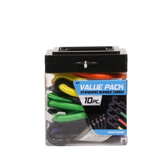 10 pc Standard Bungee Value Pack Assortment