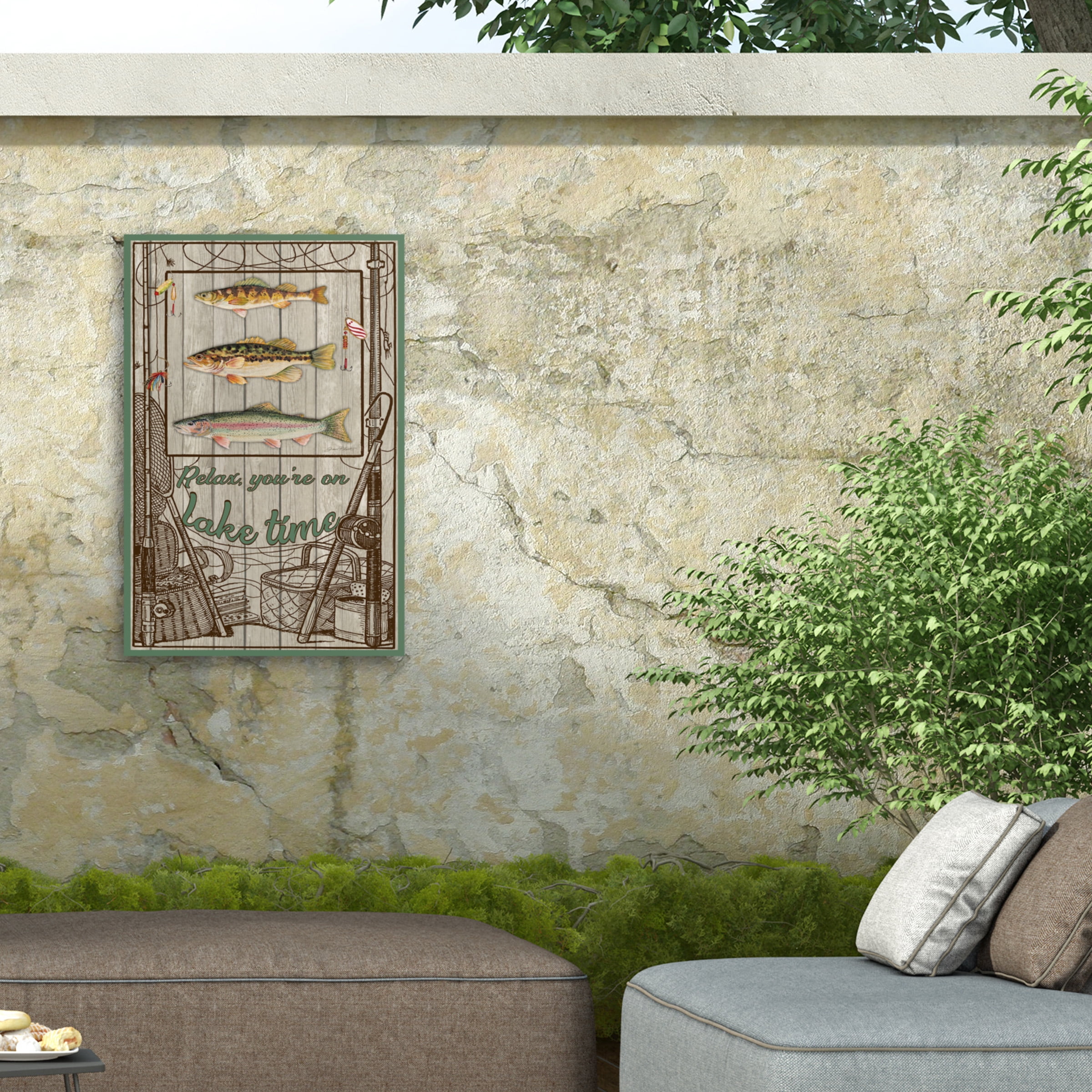 Jean Plout 'Wilderness Lodge 21' Outdoor Canvas 47x30