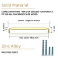 thumbnail image 3 of Goo-Ki 10" Hole Center Modern Brushed Brass Kitchen Cabinet Handles, Closet Classic Zinc Alloy Drawer Pulls Dresser Hardware for Bedroom， 6 Pack, 3 of 6