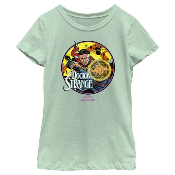 Girl's Marvel Doctor Strange in the Multiverse of Madness Strange Comic  Graphic Tee Mint Medium