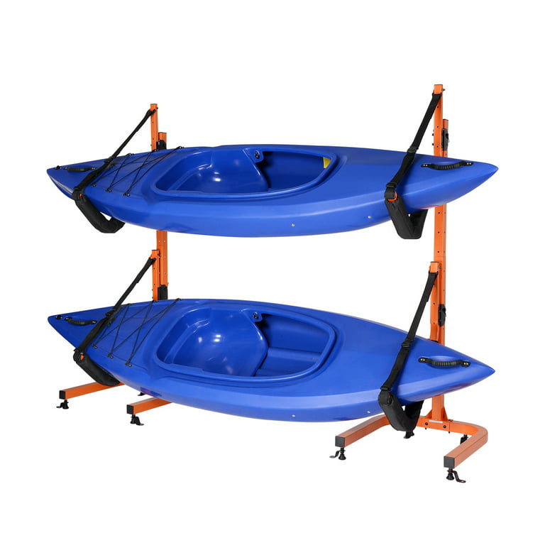 Double Kayak Storage Rack- Self Standing Dual Canoe Kayak Cradle