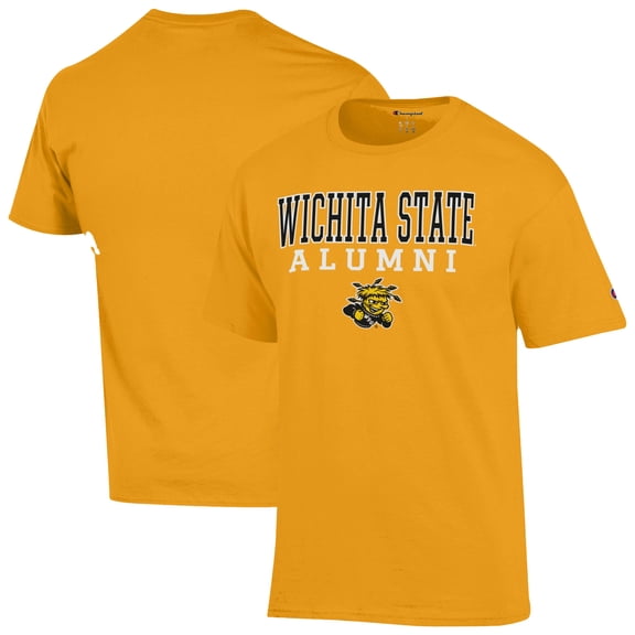 Men's Champion Yellow Wichita State Shockers Stacked Alumni T-Shirt