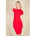 thumbnail image 5 of Ribbed Short Sleeve Bodycon Midi Dress, 5 of 9