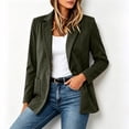 thumbnail image 4 of YanHoo Faux Suede Blazer for Women Dressy Casual Button Suit Jackets Lightweight Office Work Jacket Business Outfits, 4 of 8