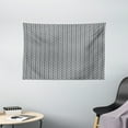 thumbnail image 1 of Geometric Tapestry, Hand Drawn Greyscale Illustration of Rhombuses Diagonal Herringbone Lines, Wall Hanging for Bedroom Living Room Dorm Decor, 60W X 40L Inches, Grey Charcoal Grey, by Ambesonne, 1 of 2