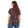 thumbnail image 3 of Roaman's Women's Plus Size Cotton Ultimate V-Neck Tee, 3 of 6