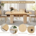 thumbnail image 3 of Wirrytor Rectangle Extendable Dining Table for 6-8 People Modern Expandable Kitchen Table with White Pedestal Base Wood veneer Particle Board Space Saving Design. Oak, 3 of 8