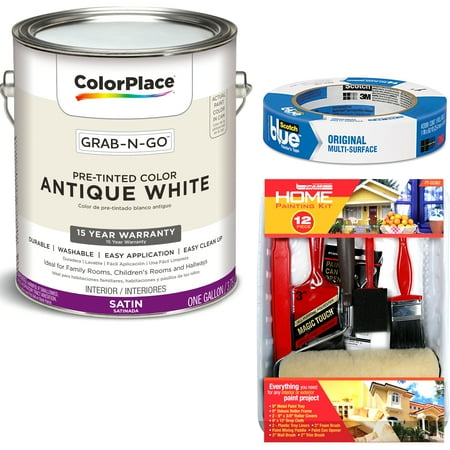 ColorPlace Grab-N-Go Antique White Interior Paint with ScotchBlue ... ColorPlace Grab-N-Go Antique White Interior Paint with ScotchBlue ...