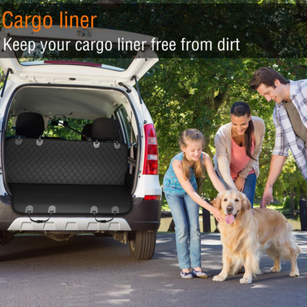 COWIN Dog Back Seat Cover, Waterproof Hammock, 54" x 58", Black photo 5