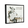 thumbnail image 3 of Stupell Industries Funny Morning Coffee Phrase Animals & Insects Painting Black Floater Framed Art Print Wall Art, 21 x 17, 3 of 9