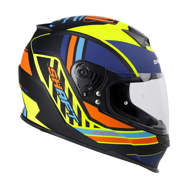 Casco Shaft Sh502 Amarillo Naranja Mate Poloyi Cerrado amarillo XL