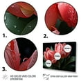 thumbnail image 3 of Designart "Tender Pink and Green Tulips" Floral Canvas Print, 3 of 5